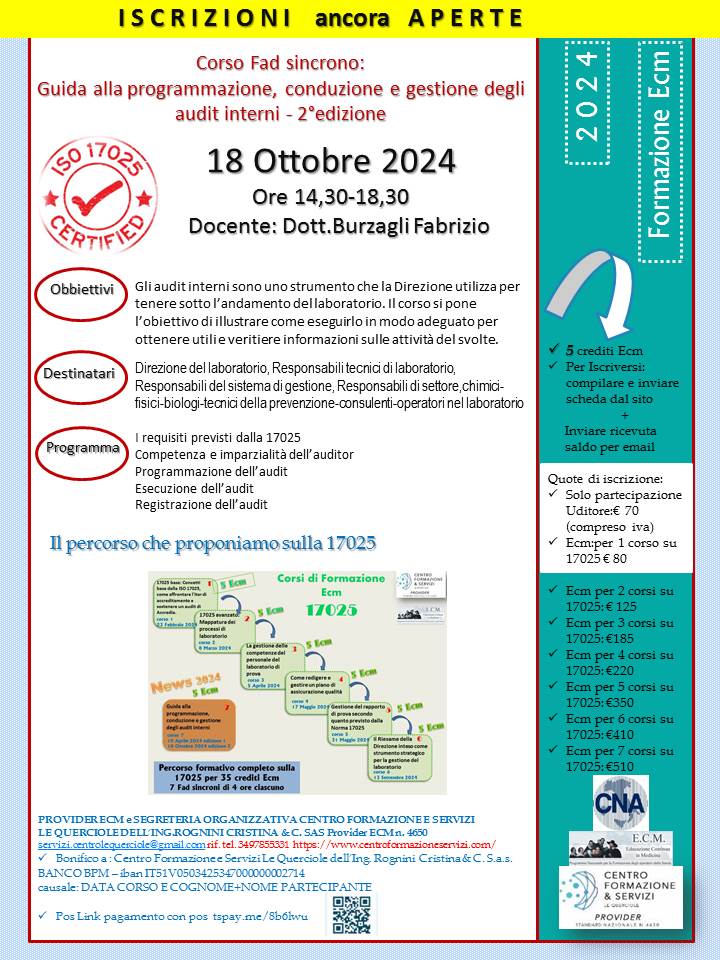 Course Image Guida alla programmazione, conduzione e gestione degli audit interni 