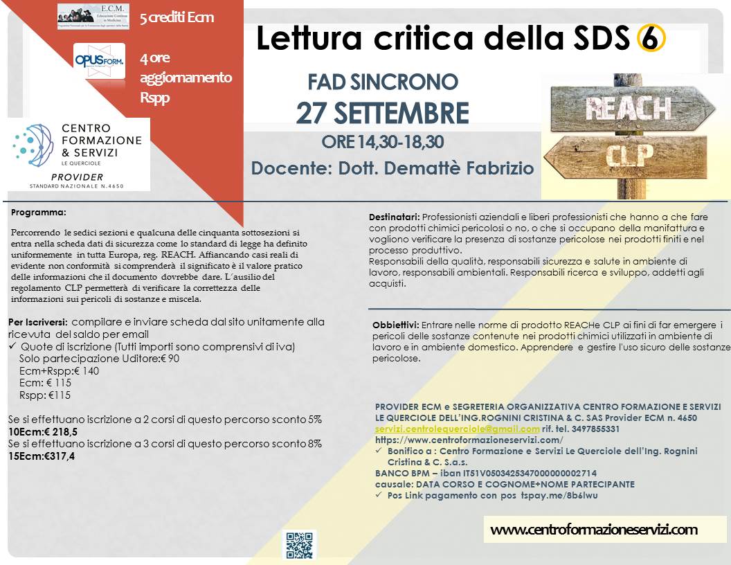 Course Image Lettura critica della SDS  