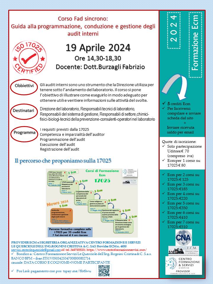 Course Image Guida alla programmazione, conduzione e gestione degli audit interni